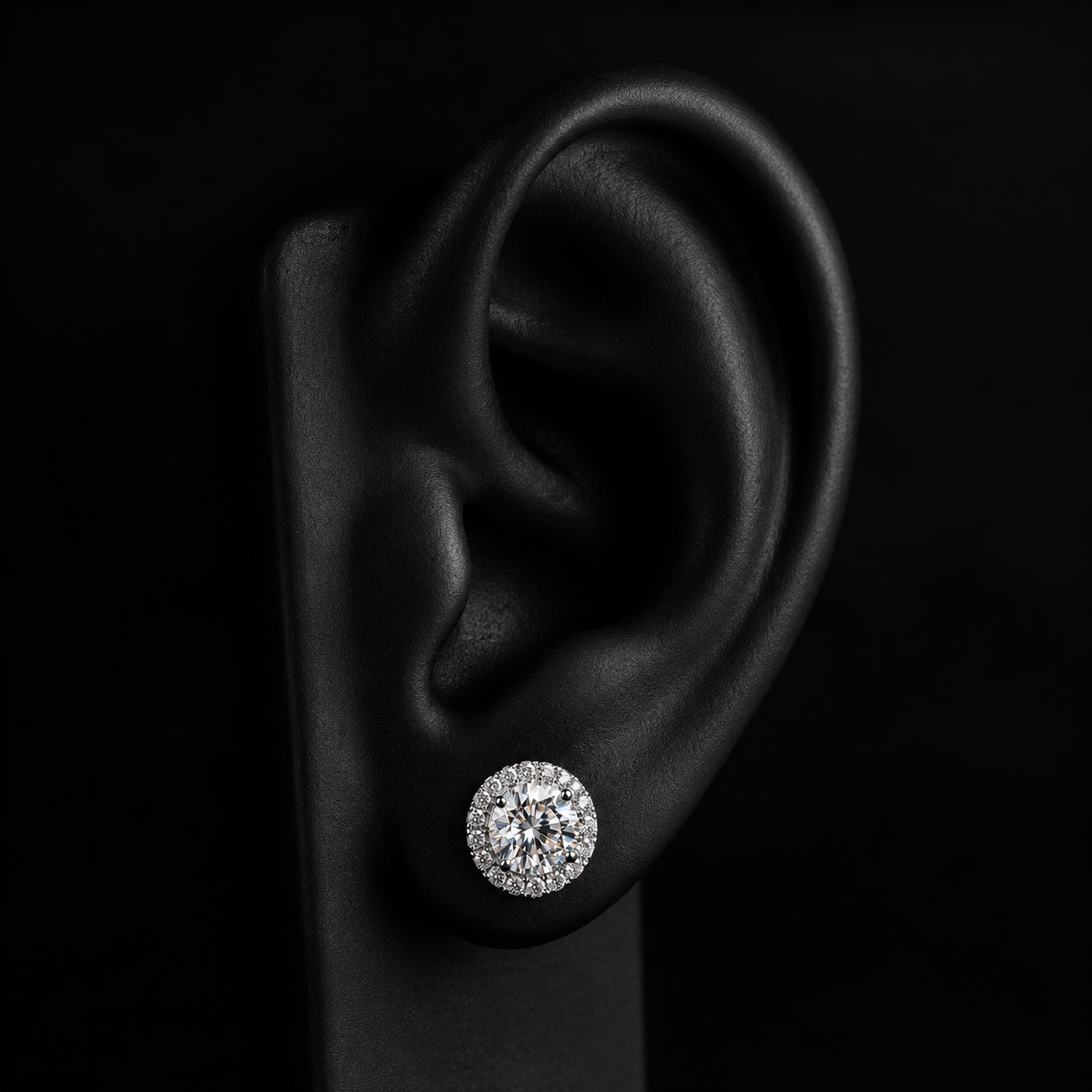 Pendientes Moissanita VVS 6.5 mm