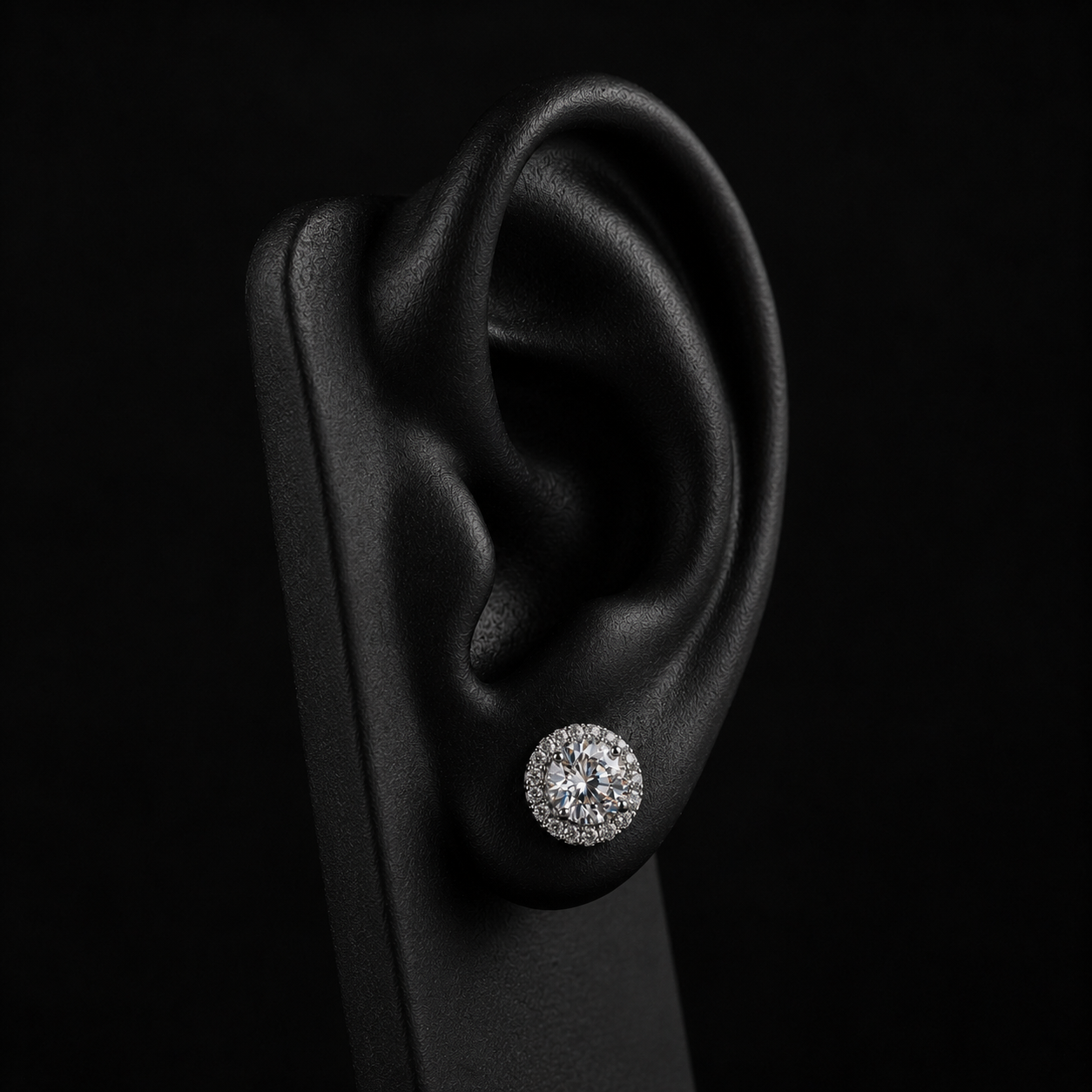Pendientes Moissanita VVS 6.5 mm
