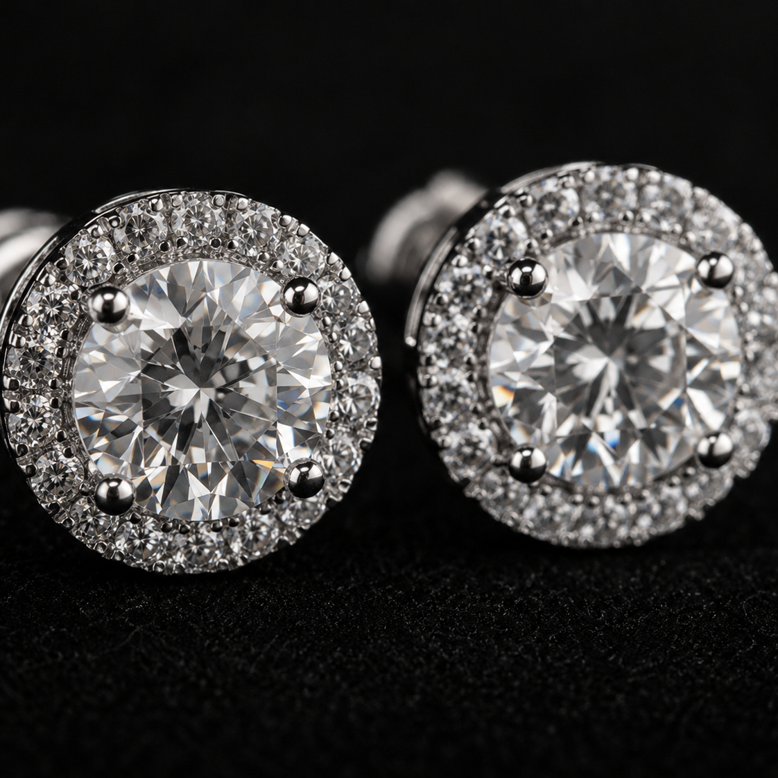 Pendientes Moissanita VVS 6.5 mm
