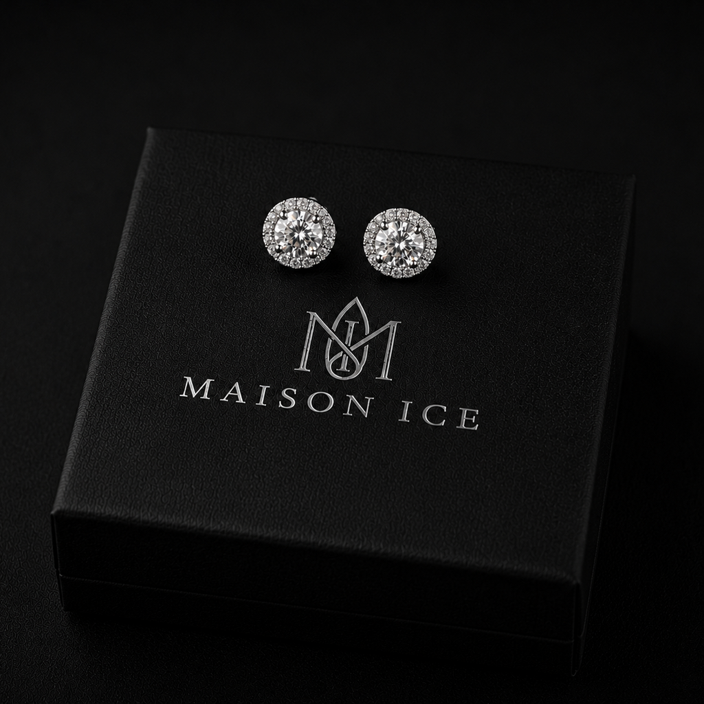 Pendientes Moissanita VVS 6.5 mm